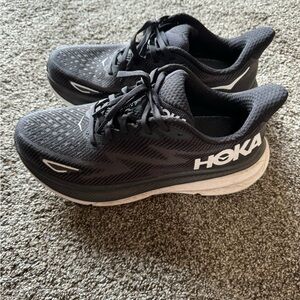 HOKA , size 9, black, only worn a few times